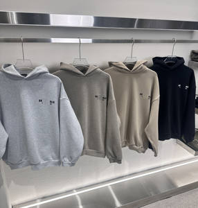 <b>Men's</b> Clothing Heavyweight Puff Printing Hoodies 100% Cotton Sweatshirts Streetwear Custom <b>Hoodie</b> for <b>Men</b> - Product Image 4