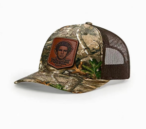 หมวกเบสบอลแบบโค้ง 6 แผง ลายพรางแบบกำหนดเอง หมวกแก๊ปตาข่ายผ้าฝ้ายลายพรางแบบ Snapback Richardson 112 หมวก Trucker พร้อมแผ่นหนัง - Product Image 4