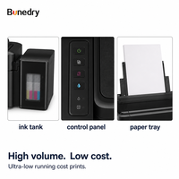 Printer Inkjet A4 130 4 Warna Isi Ulang, Printer Inkjet Desktop dengan Tangki Tinta Isi Ulang untuk Pencetakan Dokumen dan Foto di Rumah atau Kantor