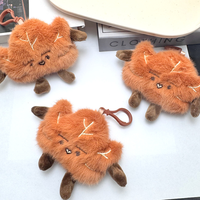 Porte-clés en peluche feuille d'érable - Charme de sac mignon pour l'automne
