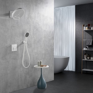 Juego <span class=keywords><strong>de</strong></span> ducha termostática inteligente oculta blanca con <span class=keywords><strong>cascada</strong></span> incorporada Cabezal <span class=keywords><strong>de</strong></span> ducha <span class=keywords><strong>de</strong></span> fusión en caliente montado en <span class=keywords><strong>la</strong></span> pared y dispositivo <span class=keywords><strong>de</strong></span> Ducha - Product Image 4