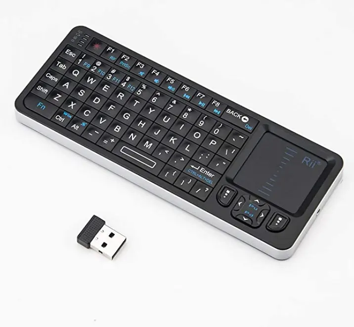 Rii K06 Mini Wireless Keyboard with Touchpad Mouse Combo for PC/Mac/Android  Black  Bluetooth Version