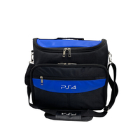 Sac à fermeture éclair en nylon PS4 avec grande capacité, design simple et durable, poignée, bandoulière, rangement pour console et accessoires de jeu