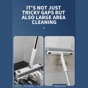 Promotional Bathroom Floor Brush Two-in-one Long-handled Hard-bristled Household Bathroom Cleaning Artifact <b>Gap</b> Brush - Product Image 5