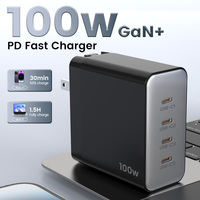 SChitec EU PD 100W USB C Chargeur 100W Universel Multi ports Charge Super Rapide Triple USB-C 100W 65W 30W USB A 18W Gan Chargeur
