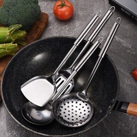 Ensemble d'Ustensiles de Cuisine en Acier Inoxydable Personnalisé en Gros – Louche, Écumoire et Spatule pour Cuisine, avec Coffret Cadeau