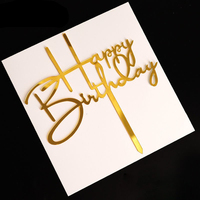 Ychon Hot Selling Kuchen Dekoration Schöne Gold Happy Birthday Cake Topper für Party Dekoration Topper Kuchen