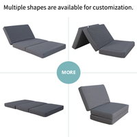 Matelas pliable en mousse à mémoire de forme convertible sur mesure, haute densité, écologique, pour l'école, la chambre à coucher, les meubles de maison