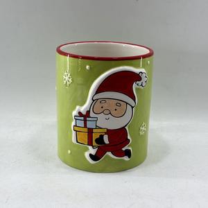 Handpainted seramik kabartmalı noel baba mutfak aleti tutucu - Product Image 1