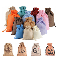 Sac en toile de jute personnalisé avec logo, 50 kg, 100 kg, petit sac en toile de jute pour cosmétiques, riz, thé, emballage cadeau, sac en toile de jute pour café, sac à cordon