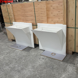 Ensemble de toilettes et de lavabo <span class=keywords><strong>en</strong></span> surface solide blanche pour villa, maison, salle de bain, taille standard, lavabo <span class=keywords><strong>en</strong></span> stock - Product Image 1