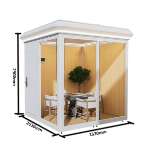 Nuovo Design di Studio da Giardino, <span class=keywords><strong>Casa</strong></span> Modulare Prefabbricata con Arte Floreale, Cabina con Angoli Arrotondati e Vista Panoramica, <span class=keywords><strong>Casa</strong></span> Mobile - Product Image 2