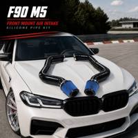 Système d'admission frontal TM Performance S63 pour BMW F90 M5 M8 G30 2020+ M550I Kit d'admission d'air froid frontal complet en silicone