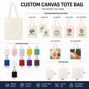 Bolsas de Mano Promocionales con Logotipo Personalizado para Damas, Bolsa de Playa de Lona, Bolsas de Mano de Lona Premium - Product Image 3