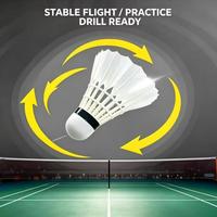 Volant de badminton professionnel léger, hautement élastique, durable, hybride, en plumes de canard de classe A, pour l'entraînement, avec tête en liège sandwich