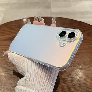 เคสโทรศัพท์ไฮบริดสำหรับ iPhone 16 PRO MAX TPU PC 2 in 1เคสโทรศัพท์ลายโฮโลแกรมไฮบริดเปลี่ยนสีกันกระแทก - Product Image 4