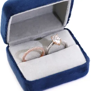 Tianyu 14K 18K Rose Gold Platinum Wedding Rings Set Moissanite Diamond Au585 750 Eternity Women's Rings Jewelry Sets
