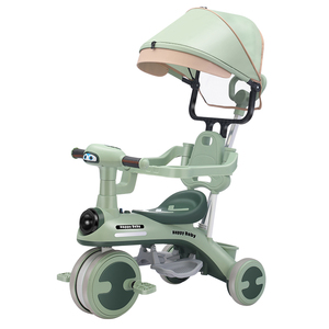 Vendita all'Ingrosso di Nuovi Tricicli Resistenti per Bambini Biciclette Passeggini per Neonati con Maniglia di Spinta Parasole Giochi Cavalcabili per la Prima Infanzia Marsupi per Bambini da Interno - Product Image 2