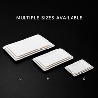 Assiette rectangulaire empilable en mélamine, vaisselle d'hôtel