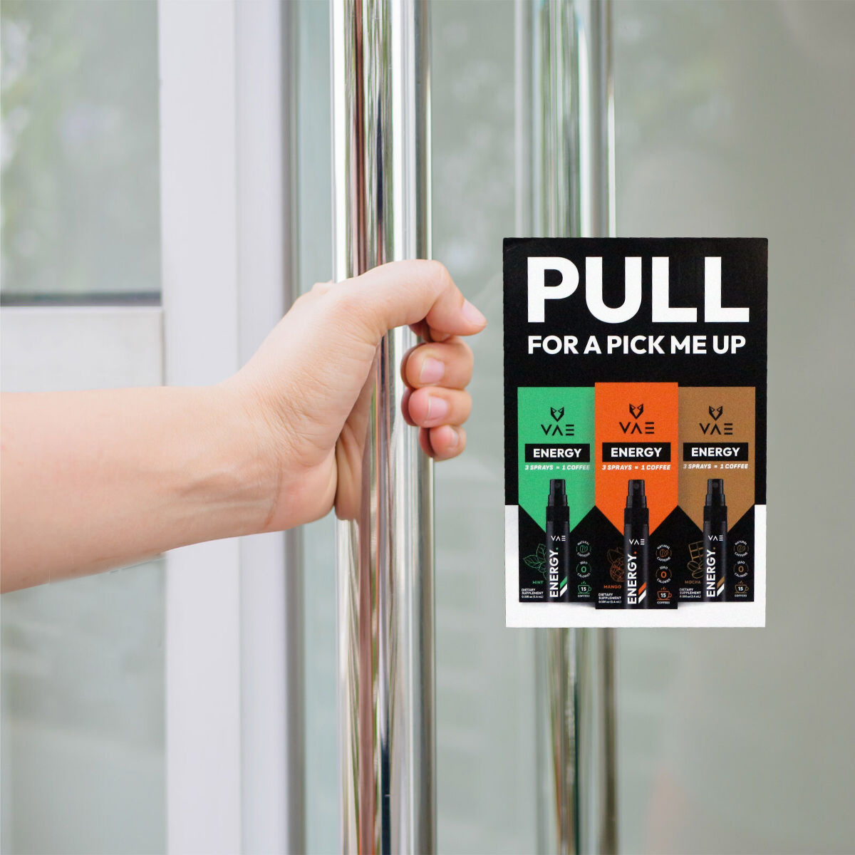 Placa De Puerta ‘Tirar/Pull’ Ø75 Mm – Acero Inoxidable Mate Autoadhesivo, Oficial Ofform Design (Alemania)