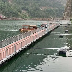 浮式码头平台船码头走道浮式码头码头铝扶手桥浮式浮桥