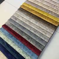 Tissu en microfibre de polyester imprimé velours gaufré, nouveau design, tissu de canapé, 10 couleurs bleues populaires, trame non tissée, sergé, emballage en rouleau, 100