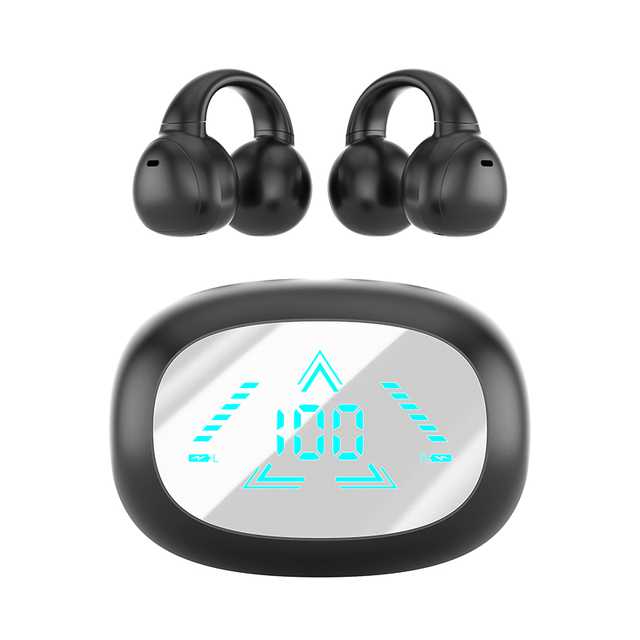 AOTONG M61 Sports Wireless Earphones V5.3 40mAh LED Digital Display 30ms Low Delay 3-5 Hours Playtime Volume Control Noise