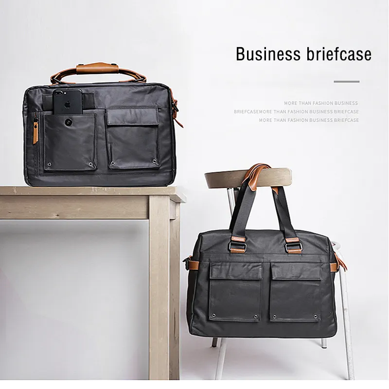 New design crazy horse leather business briefcase for man casual shoulder Laptop Bag for Wholesale