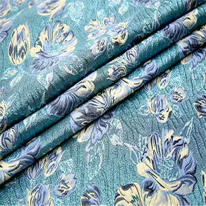 Auf Lager Factory Direct Großhandel Exquisite geprägte Blumen Tolles Material Jacquard Brokat Stoff für schönes Sofa