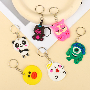Cartoon Silicone <b>Keychain</b> Random Mixed Patterns Non Toxic Gift For Car Bag Keyring Pendant - Product Image 1