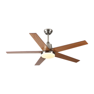 Ventilador de Techo Moderno de 52 Pulgadas, Negro Mate, con Luz LED, Interior/Exterior, Control Remoto, Motor de CC Reversible, para Patios/Casas de Campo - Product Image 1