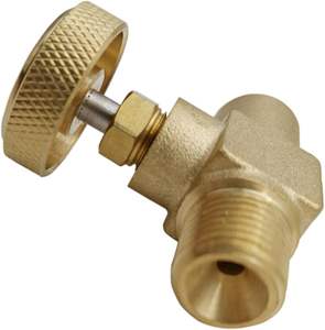 Vanne à aiguille Green Rain 1/2 pouce 1/4\" femelle NPT x 1/4\" mâle NPT, en laiton robuste, haute pression, filetage mâle, prix d'usine - Product Image 2