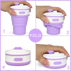Modern Simple Silicone Folding Coffee <b>Cups</b> Anti-Drop Design Factory Wholesale for Holding Boiling Water Outdoor <b>Tea</b> <b>Cups</b> <b>Saucers</b> - Product Image 4