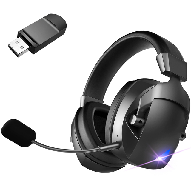 2.4G Wireless Triple Mold Gaming Headphones with Microphone AAC IPX4 Waterproof for Gaming DJ & Sports Use