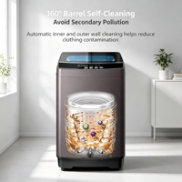 Nueva Lavadora de Carga Superior Totalmente Automática de 8.5 kg con Pulsador, Esterilización con Luz Azul, Lavadora y Centrifugadora Todo en Uno para Uso Doméstico y en Apartamentos