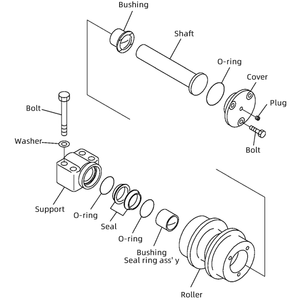 Pezzo di ricambio cingolato per escavatore affidabile <span class=keywords><strong>Komatsu</strong></span> PC200 PC300 PC400 gruppo rullo portante cingoli - Product Image 6