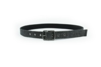 Ceinture de golf en toile tressée décontractée pour enfants avec boucle à double languette, ceinture en tissu à œillets, ceinture en sangle tricotée à double œillet