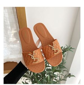 Luxury Designer Genuine Leather Women's <b>Sandals</b>, Top Quality High-End Slippers for Summer Beach & Outdoor Wear - Product Image 5