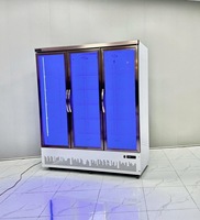 Refrigerador de exhibición de flores eléctrico de 3 puertas, refrigerador de pantalla de temperatura única para uso doméstico y hotelero