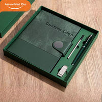 Ensemble cadeau d'entreprise de luxe personnalisé avec logo A5, agenda hebdomadaire 2027, couverture rigide, feuilles mobiles, carnet en cuir PU