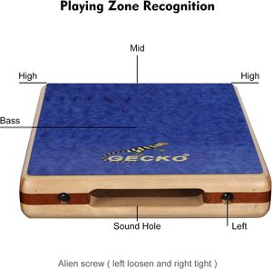 <span class=keywords><strong>Cajon</strong></span> de voyage Gecko Pad-3 facile à transporter, sac de transport inclus, magnifique <span class=keywords><strong>instrument</strong></span> de percussion, cordes de guitare internes - Product Image 6