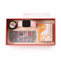 Ensemble de palettes de maquillage glamour pour femmes, montre tendance, ceinture en cuir à boucle nœud papillon, kit combiné, soins personnels tendance, cadeau promotionnel