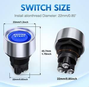 ATV chuyển đổi bảng điều chỉnh bắt đầu nút 12V DC 50A SPST on off momentary chuyển đổi bắt đầu nút động cơ ô tô chuyển đổi chuyển đổi cho Racing - Product Image 5