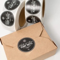 Autocollant Personnalisé Rond de 5 cm pour Boîte à Lunch à Emporter, Impression de Logo, Étiquette en Rouleau Recyclable et Imperméable pour Emballage de Conteneur Alimentaire Rapide