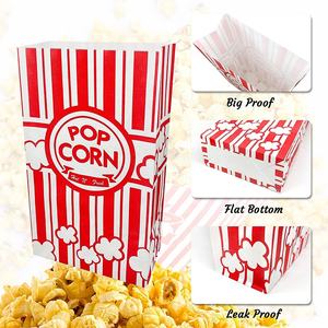 Huahao Bulk Small Red White Pops-Corn Bolsa de papel desechable para palomitas de maíz para carnaval Fiesta temática <span class=keywords><strong>Película</strong></span> Noche Halloween - Product Image 2