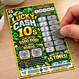 Tarjeta de Lotería Rasca y Gana Personalizada de Fábrica, Impresión Digital con Forma Troquelada, Tarjeta de Premios Grande para Negocios - Product Image 3