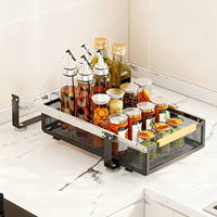 Weißes und schwarzes Schiebe schrank regal aus Kohlenstoffs tahl mit ausziehbarem Korb, Lager regal mit 2 oder 1 Ebenen