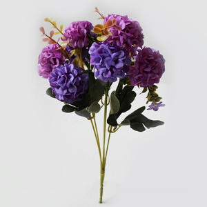 Petit bouquet d'hortensia artificiel en gros 10 fausses fleurs faites à la main pour la décoration de <span class=keywords><strong>gâteau</strong></span> pour les occasions de remise de diplôme de Noël - Product Image 6