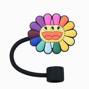 Accessoires de boisson de haute qualité, écologiques, portables, avec bouchons de paille à motif de dessin animé, anti-poussière, breloques et embouts premium, cadeau Yirong <span class=keywords><strong>Tianxia</strong></span> - Product Image 3