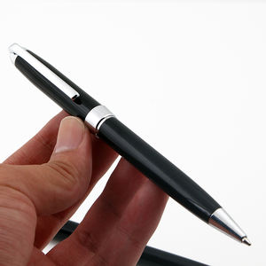 Bolígrafos de Negocios Resistentes y Elegantes con Clip para Logotipo, Bolígrafo Negro - Product Image 5